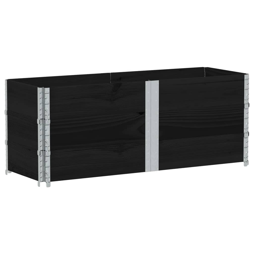 vidaXL Jardinera de madera maciza de pino 150x50 cm Color Marrón,  Negro,  Gris y mas