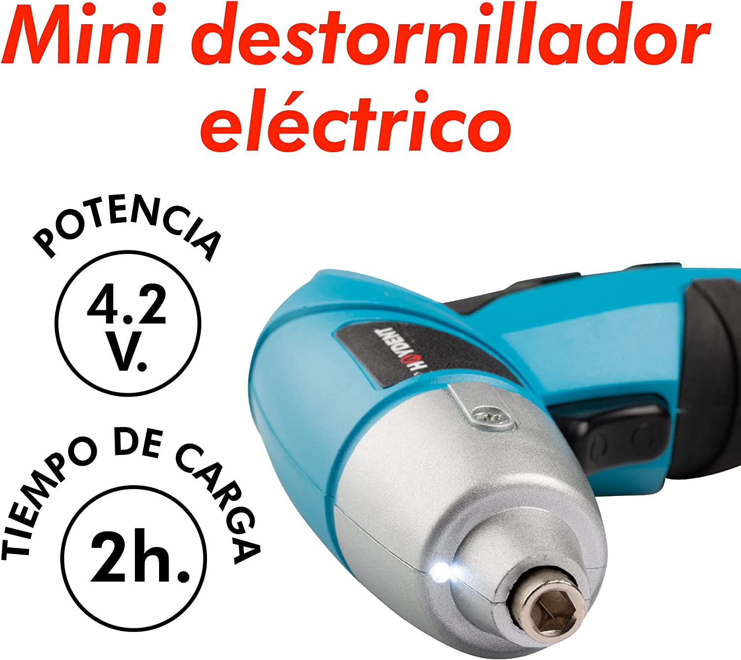  Destornillador eléctrico del taladro inalámbrico mini  destornillador eléctrico con 2 pedazos : Herramientas y Mejoras del Hogar
