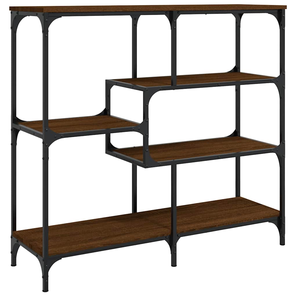 vidaXL Mesa consola madera de ingeniería marrón roble 103x32x95 cm