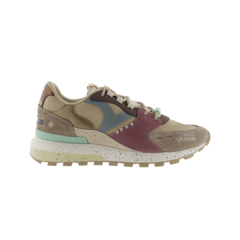 Victoria Luna Zapatillas de nylon con piezas de serraje y suela dentada 1156109