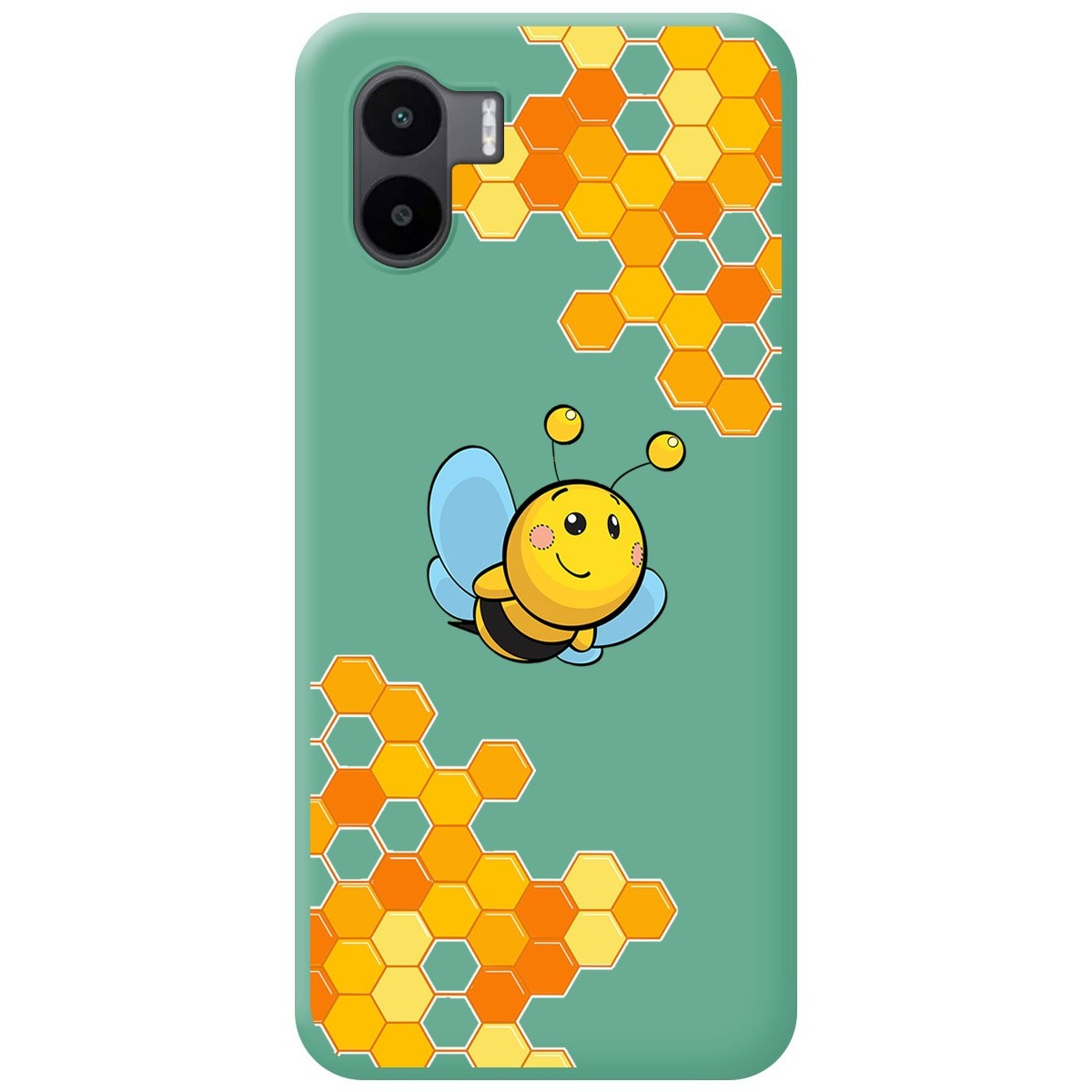 Funda Silicona Líquida Verde para Xiaomi Redmi A1 diseño Abeja Dibujos