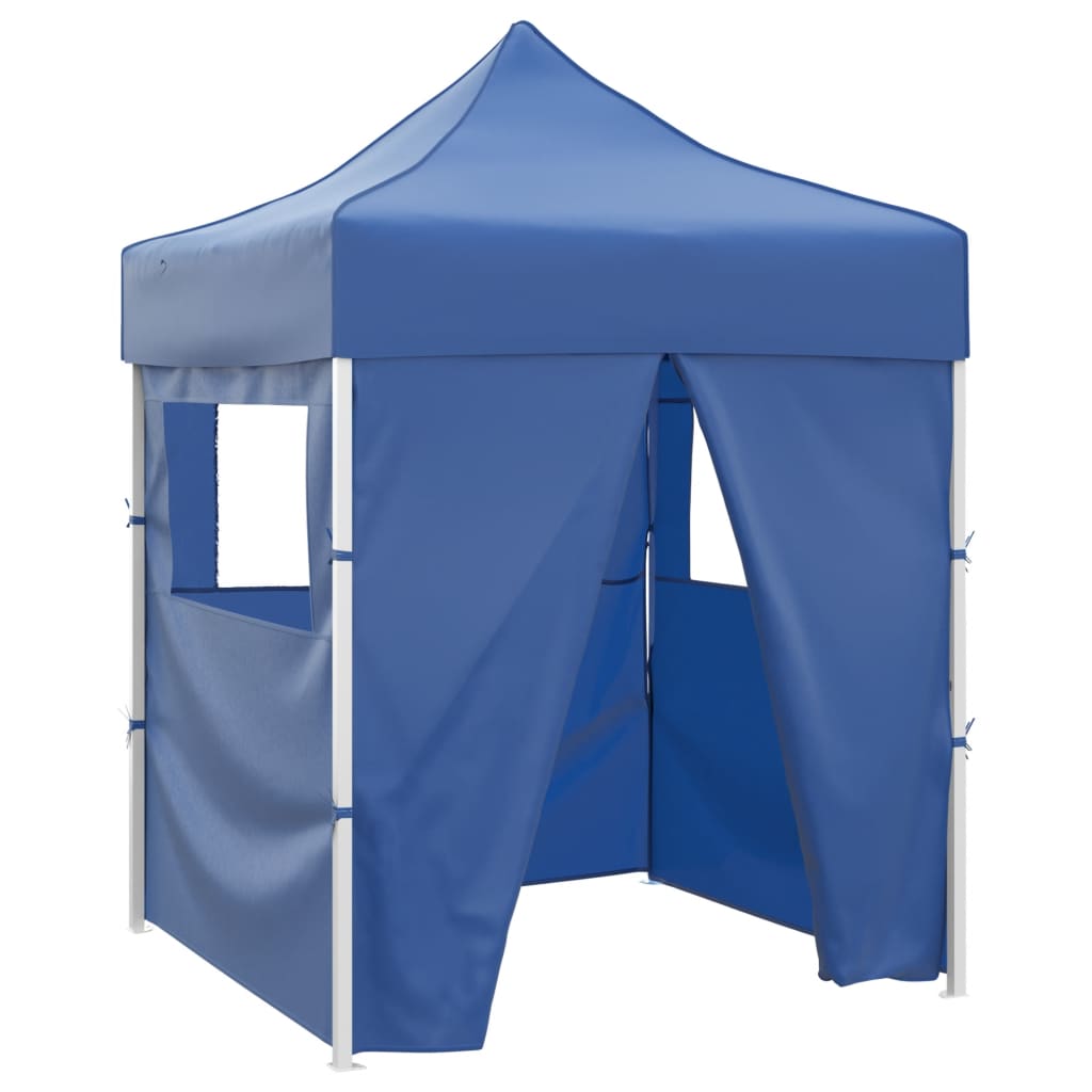 vidaXL Carpa Plegable Profesional 4 Paredes Acero Sombrilla Color Antracita,  Azul,  Crema y mas