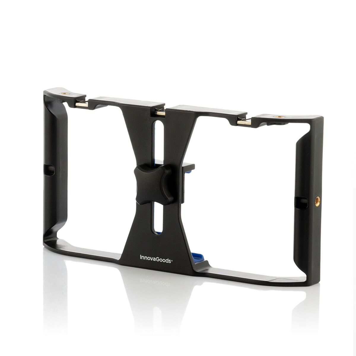 Innovagoods - smartphone holder with stafect manual stabilizer, abs material, universal adjustable design, use as a mobile car mount, black