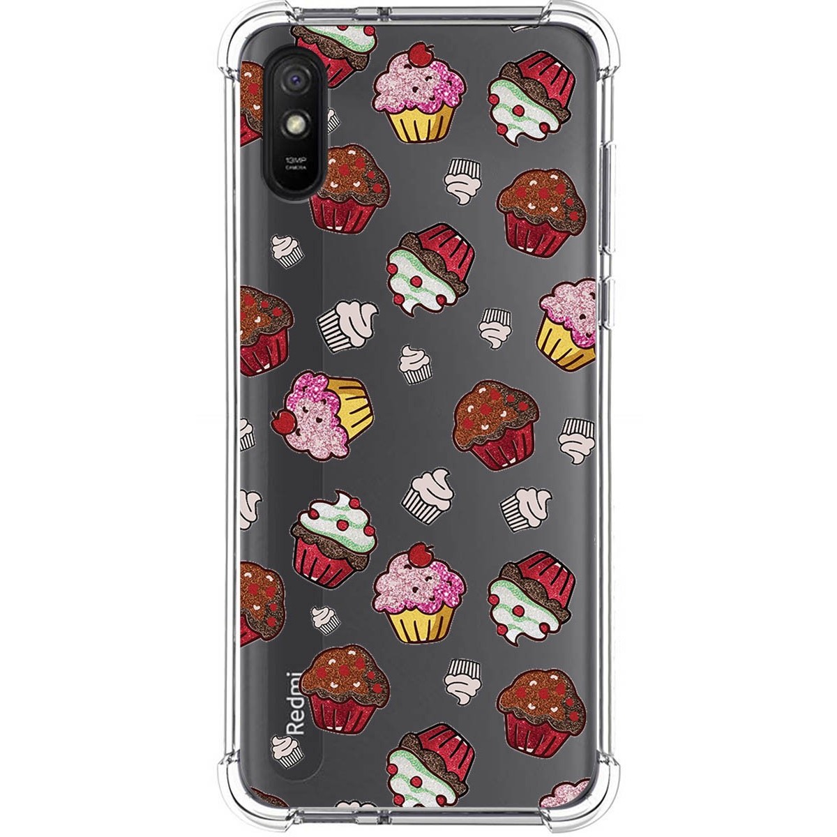 Tumundosmartphone Funda Silicona Antigolpes para Xiaomi Redmi 9A / 9AT diseño Muffins Dibujos