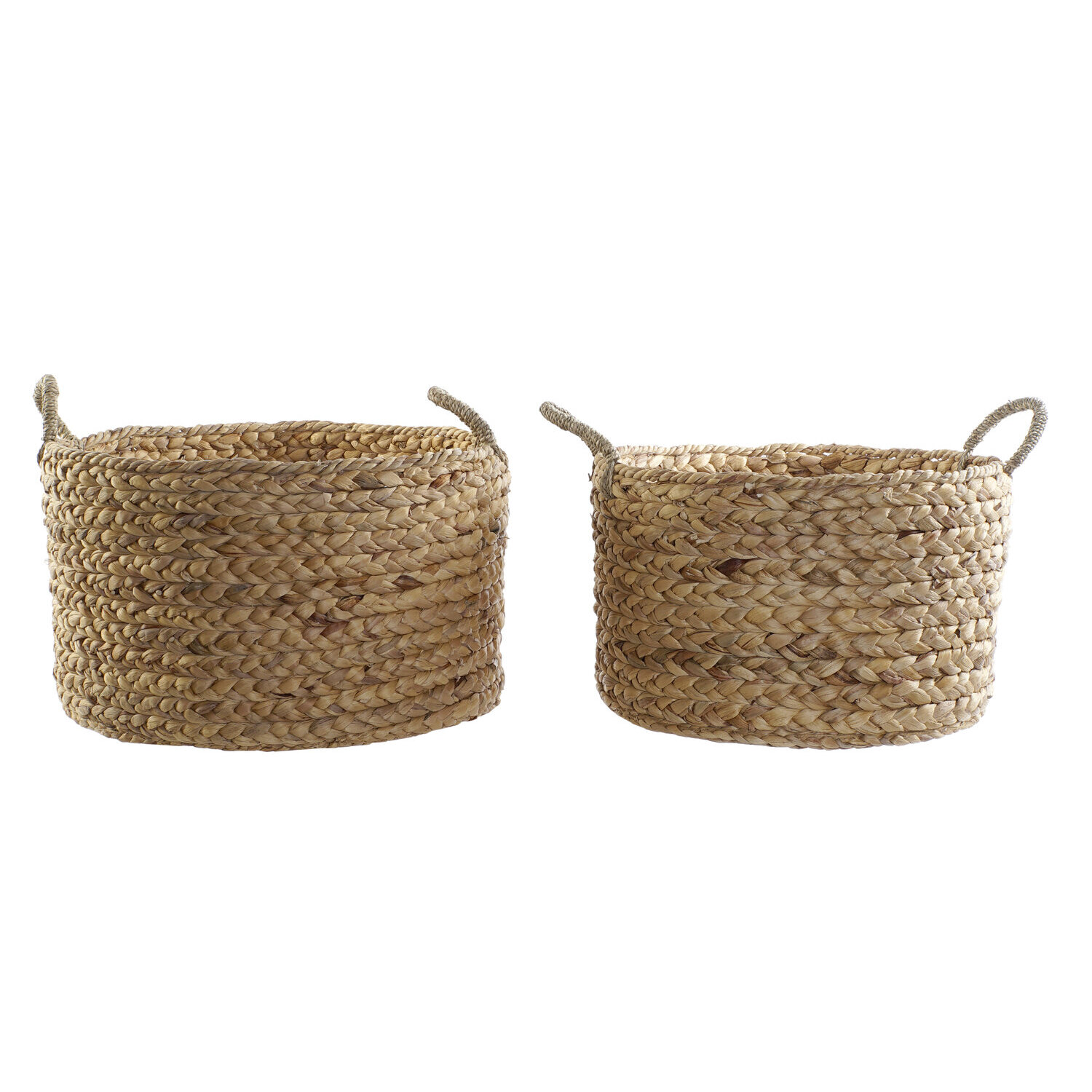Cesta set 2 junco 51x51x30 natural marron , La mejor decoración para tu hogar.