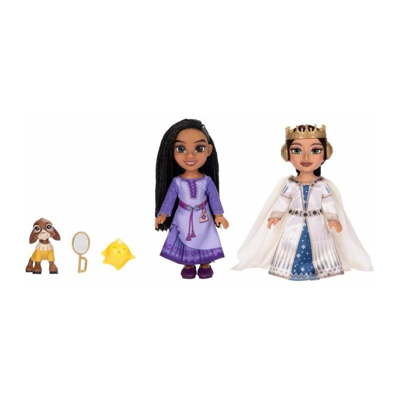 Jakks - Colección Disney - Pack de 2 Figuras - Asha y Reina - 15cm de Altura