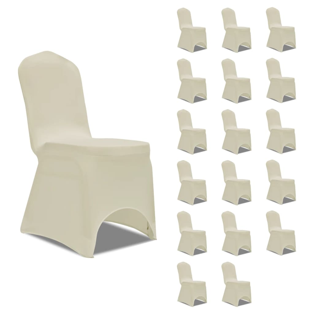 vidaXL 18x Funda Silla Elástica Cubiertas Comedor Boda Muebles Salón Color Burdeos,  Crema,  Negro y mas