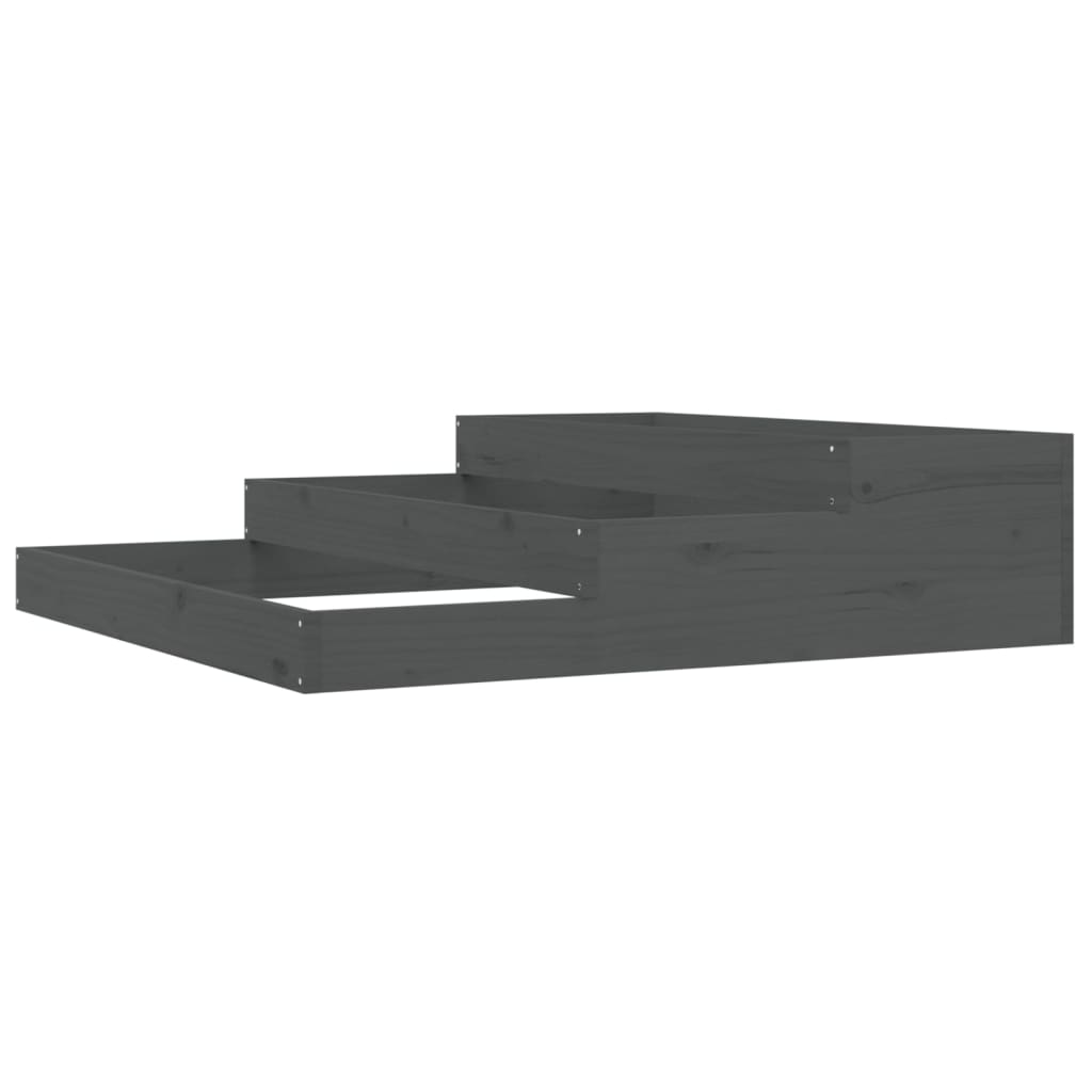 vidaXL Jardinera de madera maciza de pino 107x107x27 cm Color Pino natural,  Pino blanco,  Pino gris y mas