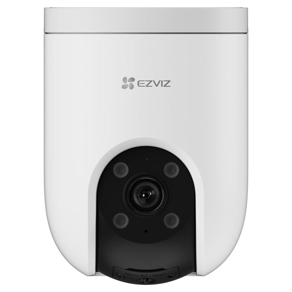 Ezviz H8c POe 2k Cámara de vigilancia externa Movimiento horizontal y vertical Alimentación a través de Ethernet Visión panorámica Seguimiento automático Detección de personas Visión nocturna a colo Defensa activa Diseño resistente a la intemperie