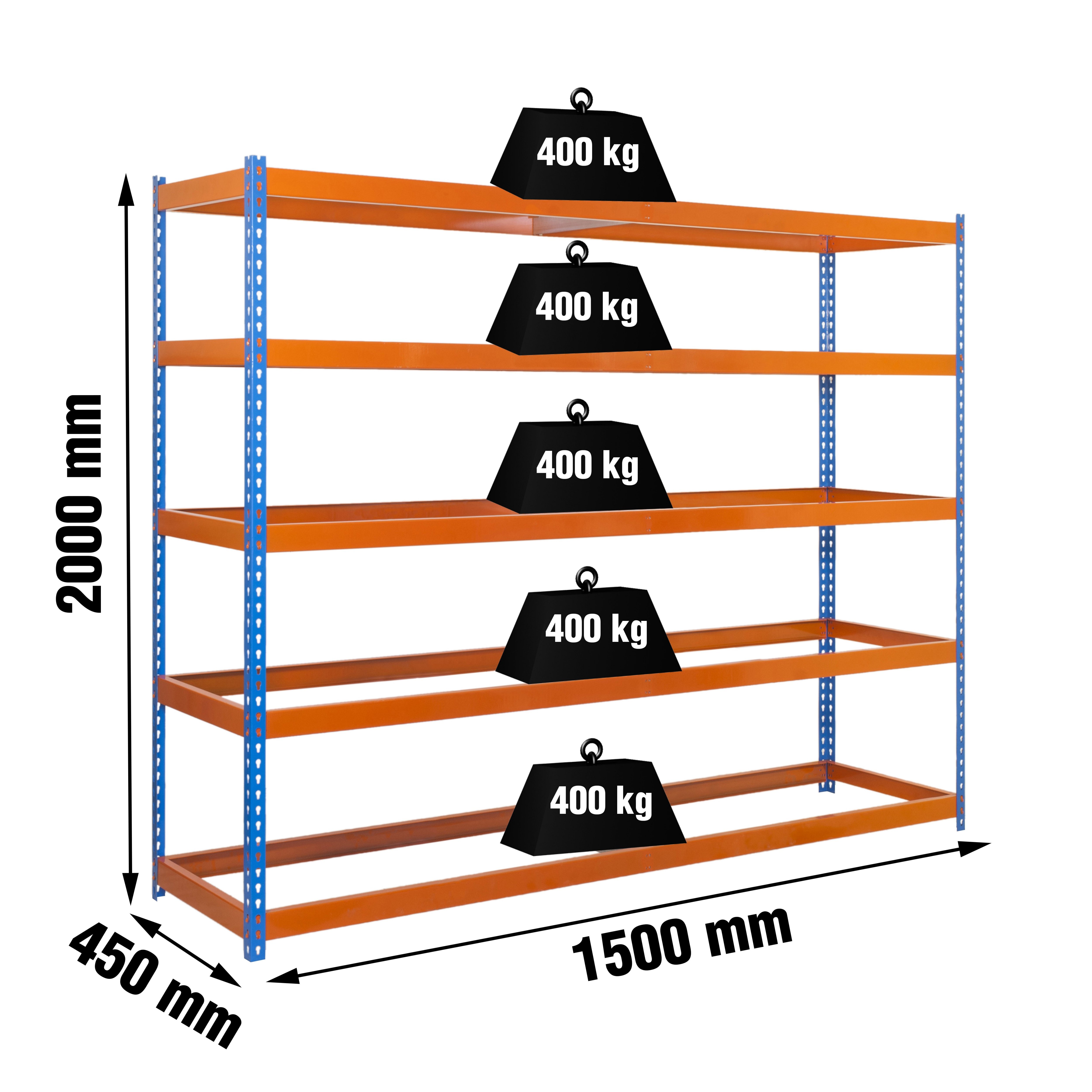 Estantería SIMONRACK Ecoforte 1504-5 azul/naranja