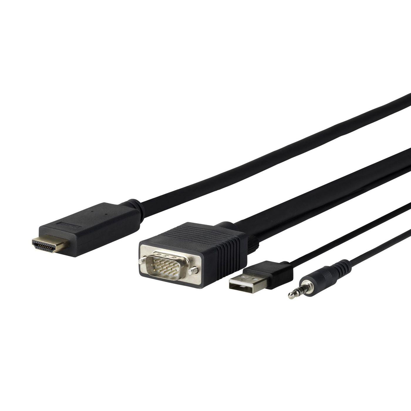 Vivolink Adaptador VGA a HDMI con Audio de Alta Calidad