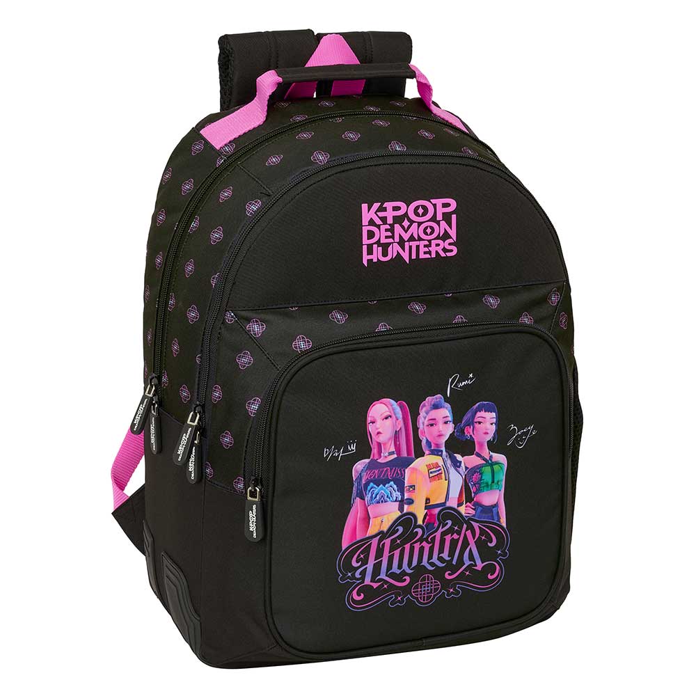 MOCHILA DOBLE ADAPT.CARRO K-POP Demon Hunters - NEGRA