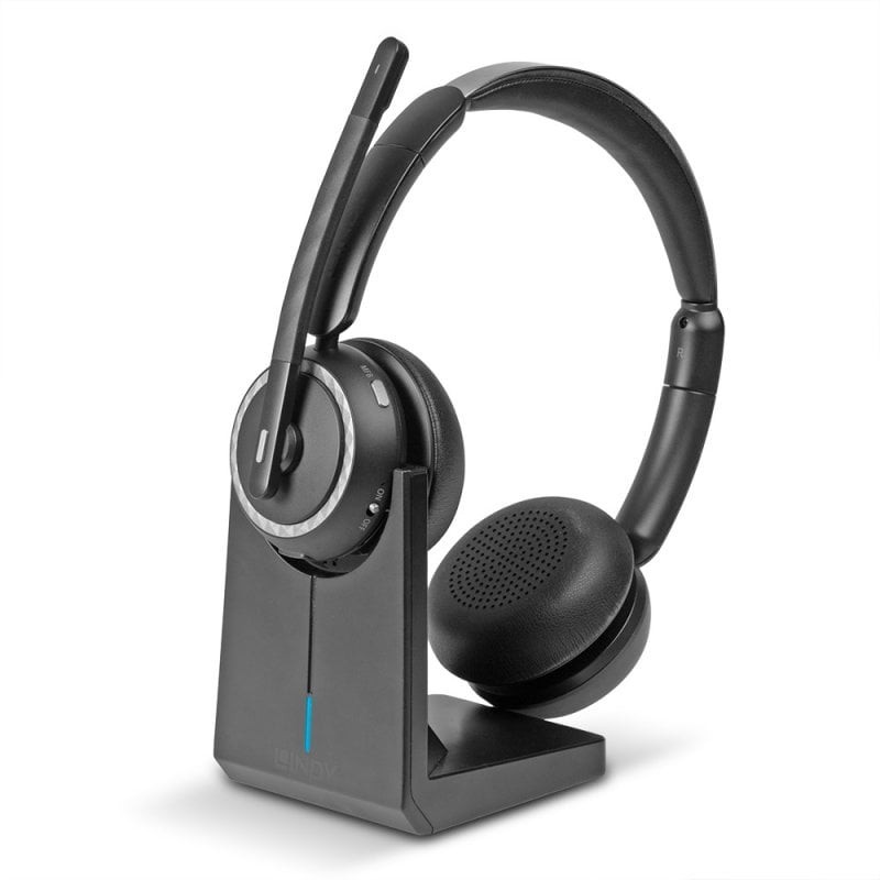 Lindy - L118 Auriculares Inalámbrico Diadema Oficina/Centro de llamadas USB Tipo C Bluetooth Base de carga Negro 20450