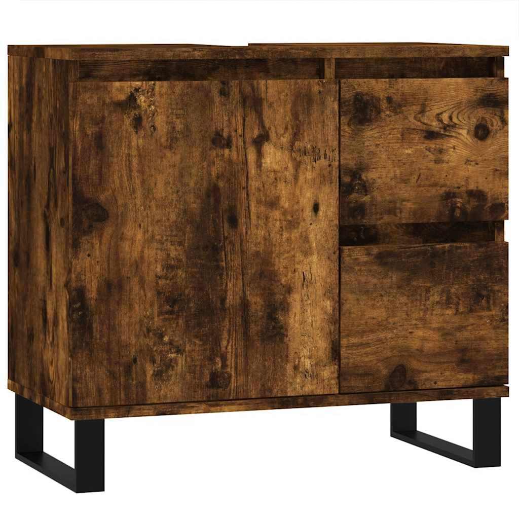 vidaXL Armario de baño madera contrachapada 65x33x60 cm en color Roble Sonoma/Madera antigua/Blanco y más | almacenamiento funcional diseño moderno para baño dormitorio sala