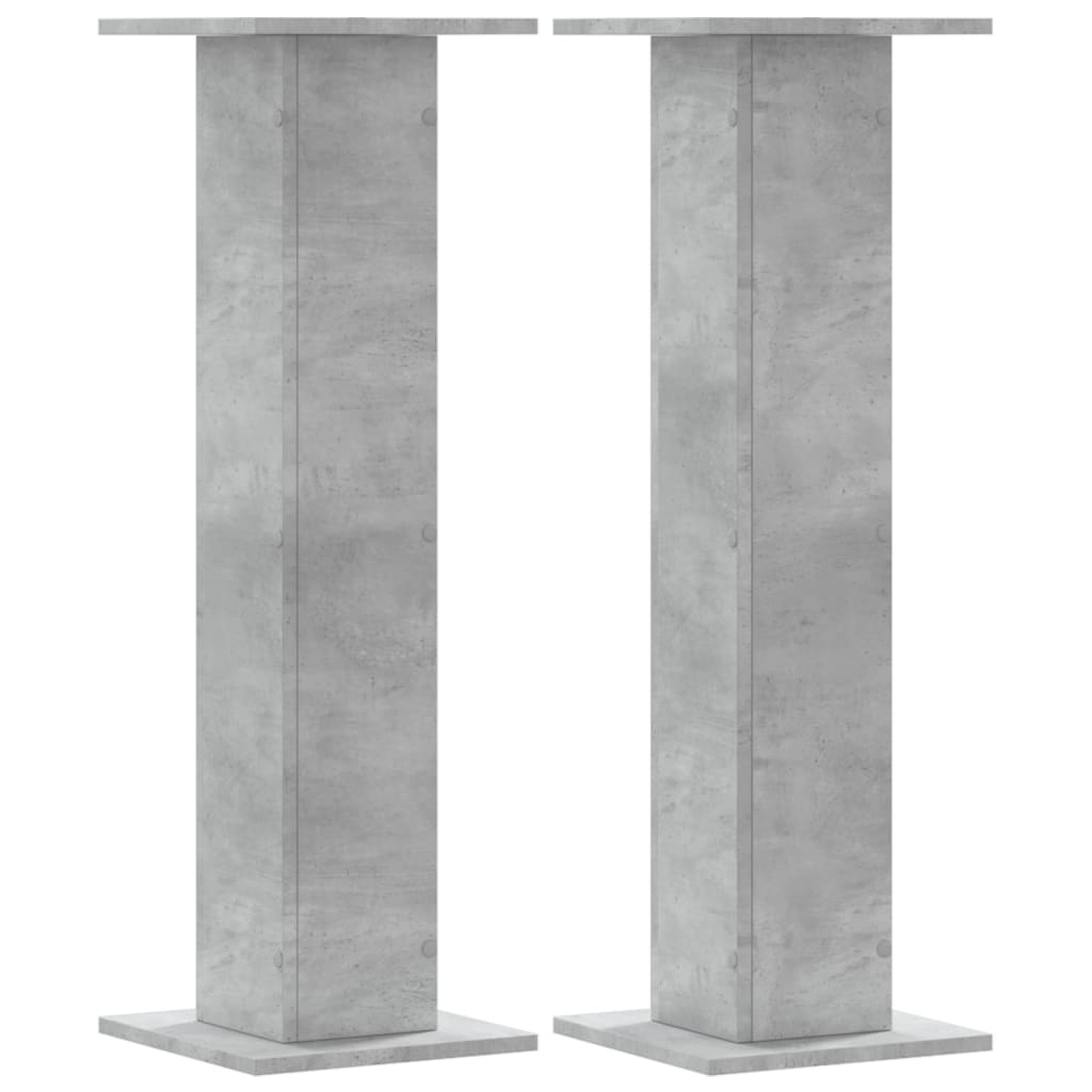 vidaXL Soportes altavoces 2 uds madera 30x30x95 cm Color Gris hormigón,  Gris sonoma,  Blanco y mas