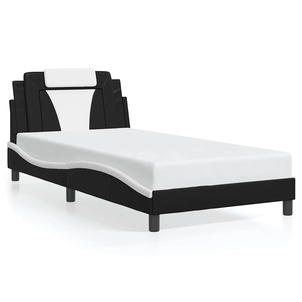vidaXL Estructura de cama Viana sin colchón cuero sintético 100x200cm
