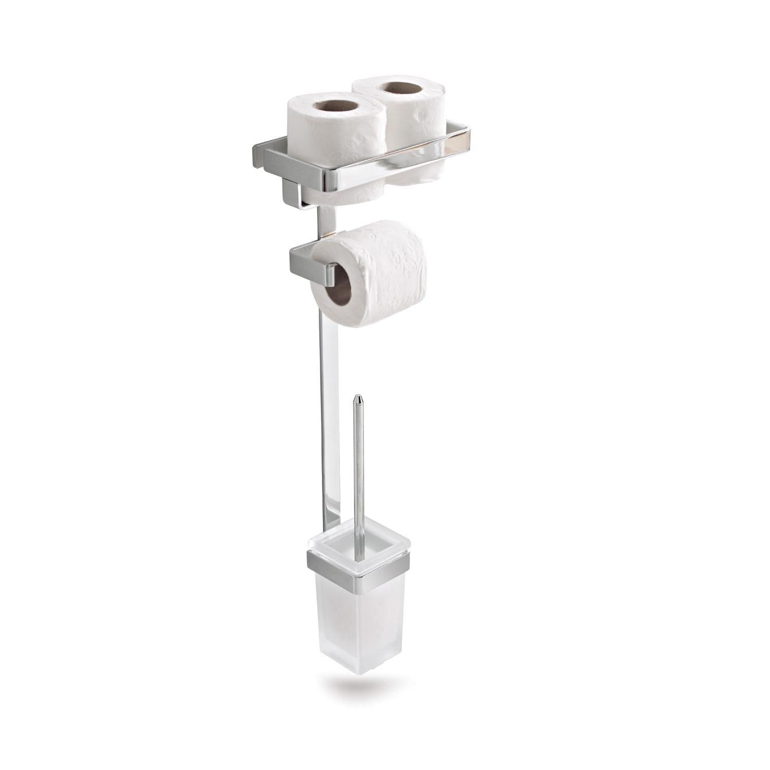 BELTRAN 21257 MILAN Escobillero Portarrollos Con Contenedor Cromo Atornillar - ref: 064-21257