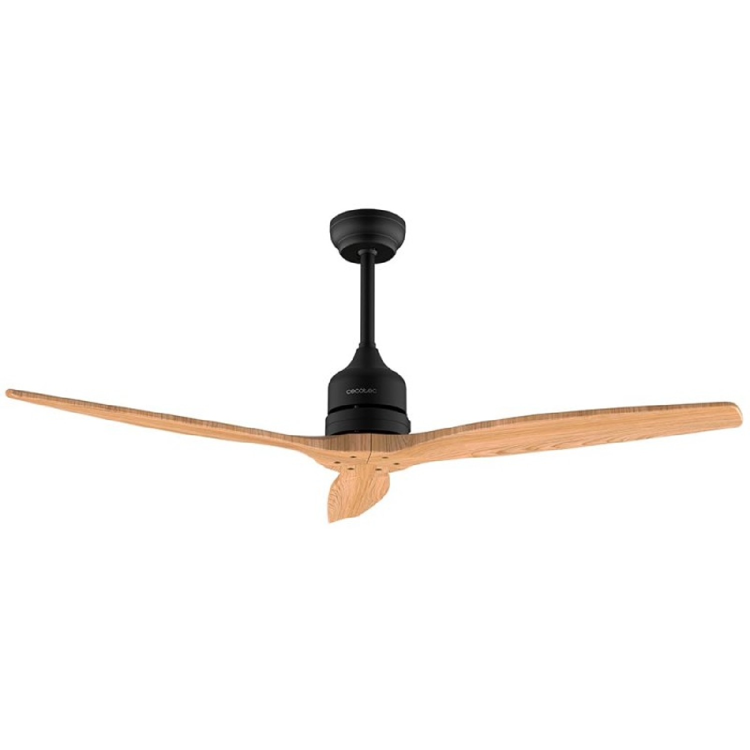 Cecotec Ventilador de Techo EnergySilence Aero 5270 Black&LightWood. 40W, Motor DC, Diámetro 132 cm, Mando, Temporizador