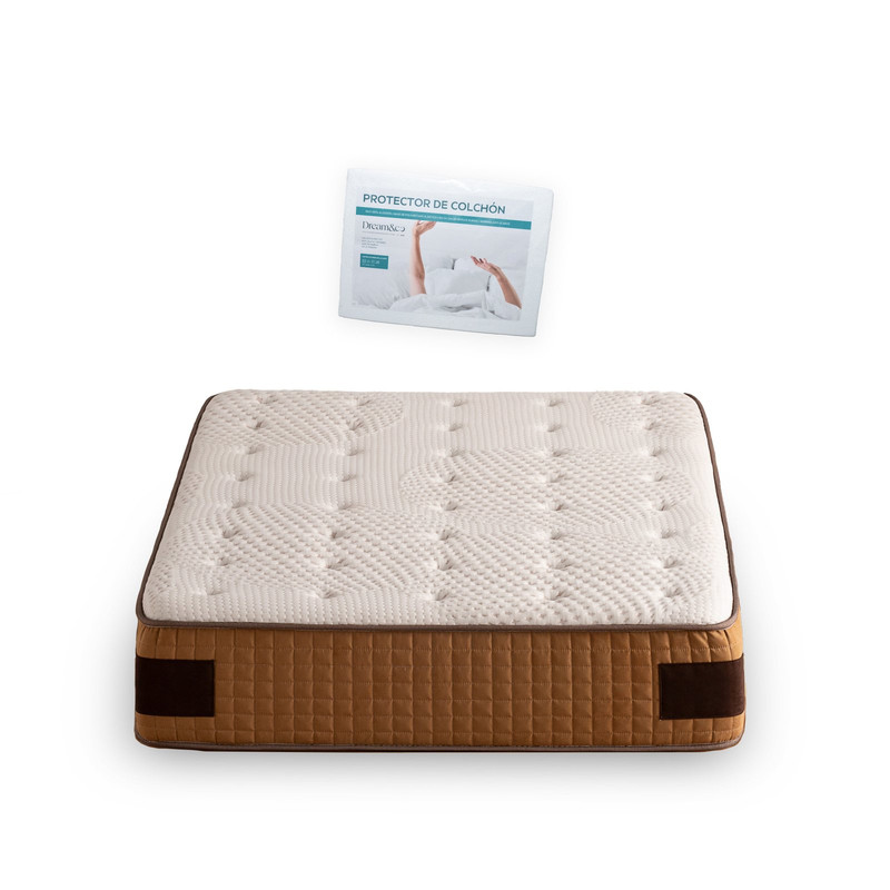 Dream&co – Pack Colchón PHANTASUS 32 cm Premium Viscoelástico + Protector Algodón Rizo Ajustable
