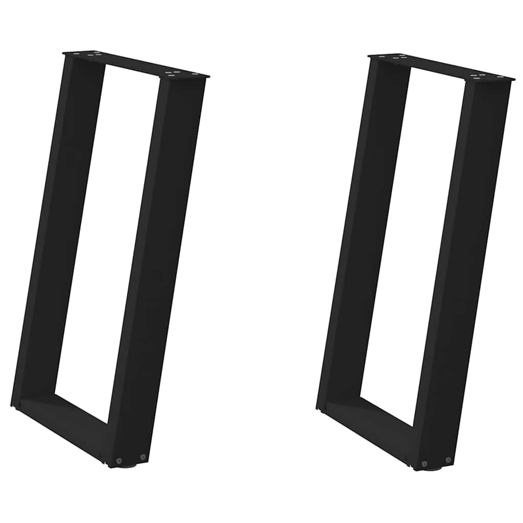 vidaXL Patas para mesa de comedor en forma de U (2 unidades) 50 x (72-73) cm, acero