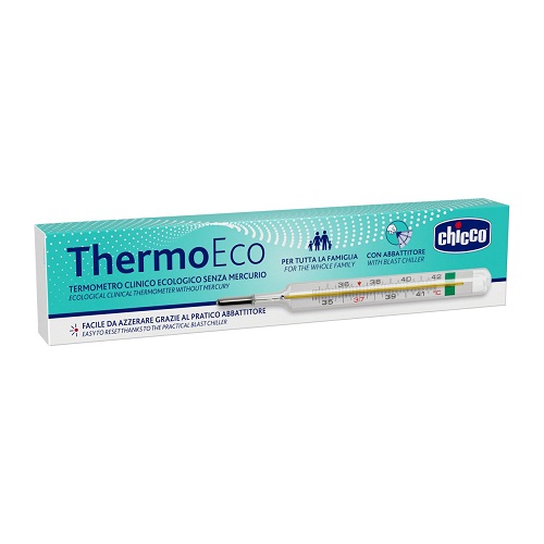 Termómetro Clínico Chicco ECO Vidrio - Medición Precisa