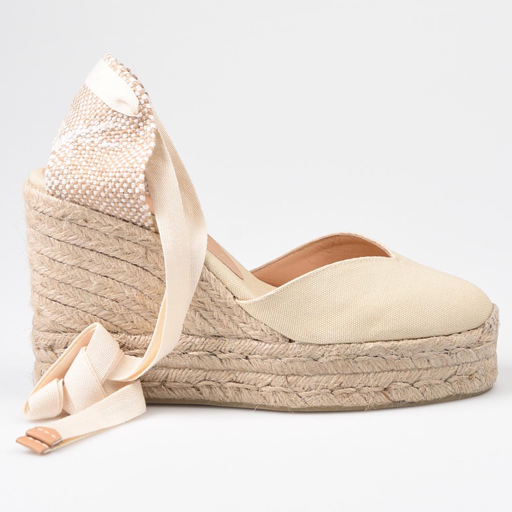 Alpargatas para mujer fabricadas en España Castañer Chiara/8ED/001 Ivory