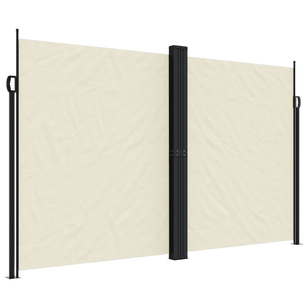 vidaXL Toldo lateral retráctil 200x1000 cm Color Negro, Crema, Azul