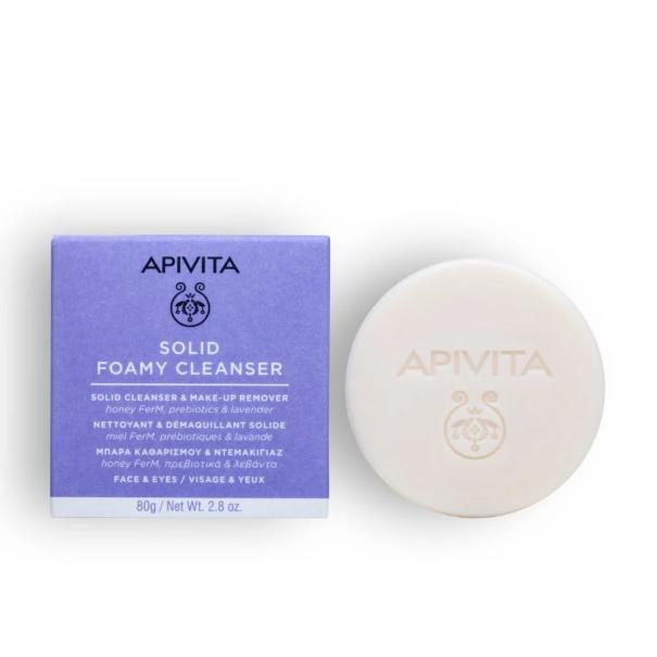 APIVITA Solid Foamy Cleanser  | Limpiador Facial y Desmaquillante Sólido