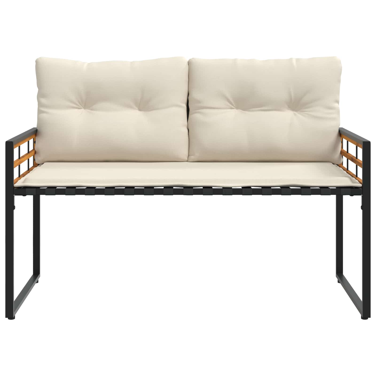 vidaXL Banco de Capa de Madera con cojín 114 x 55 x 77 cm