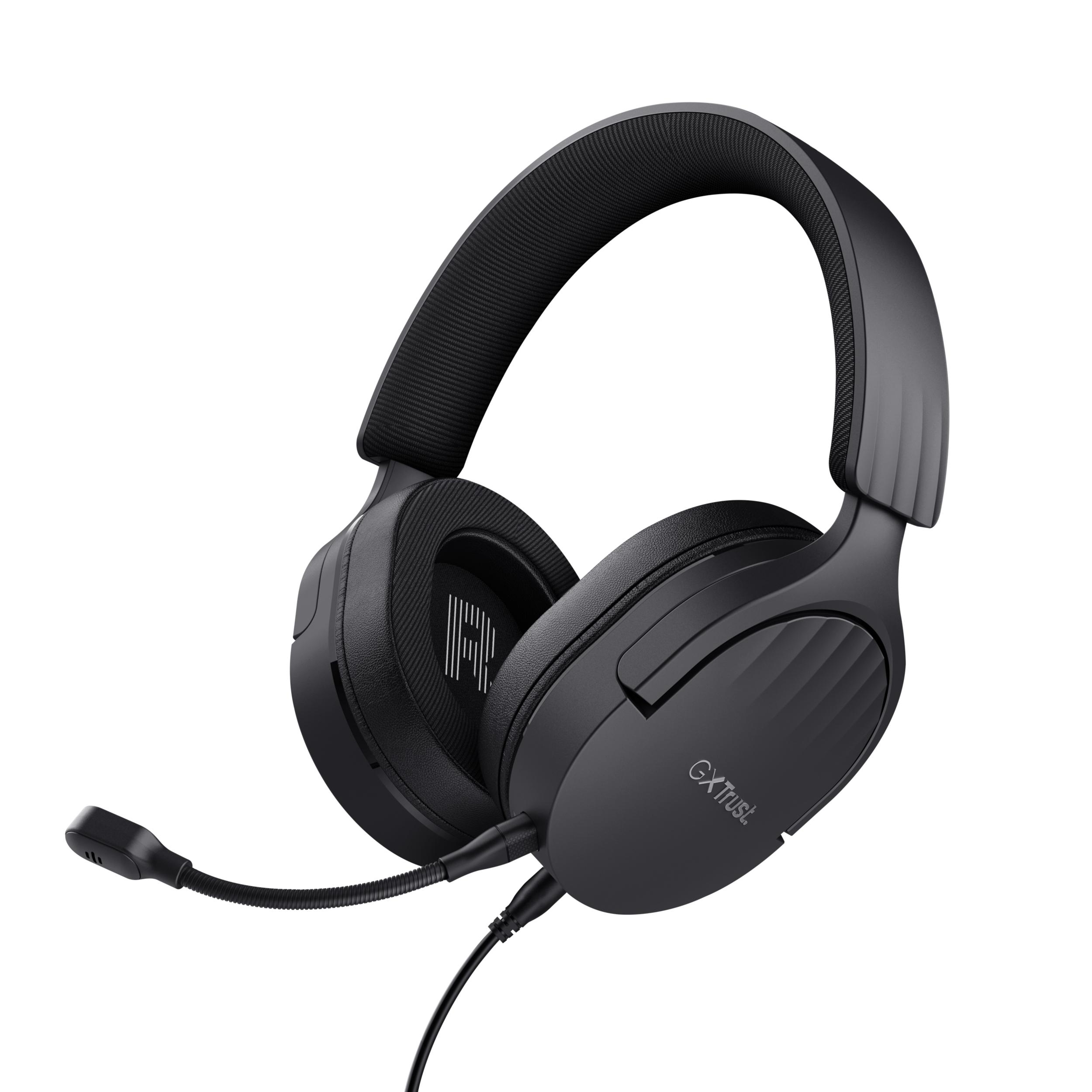 Trust gxt 489 fayzo wired headphones headband game black