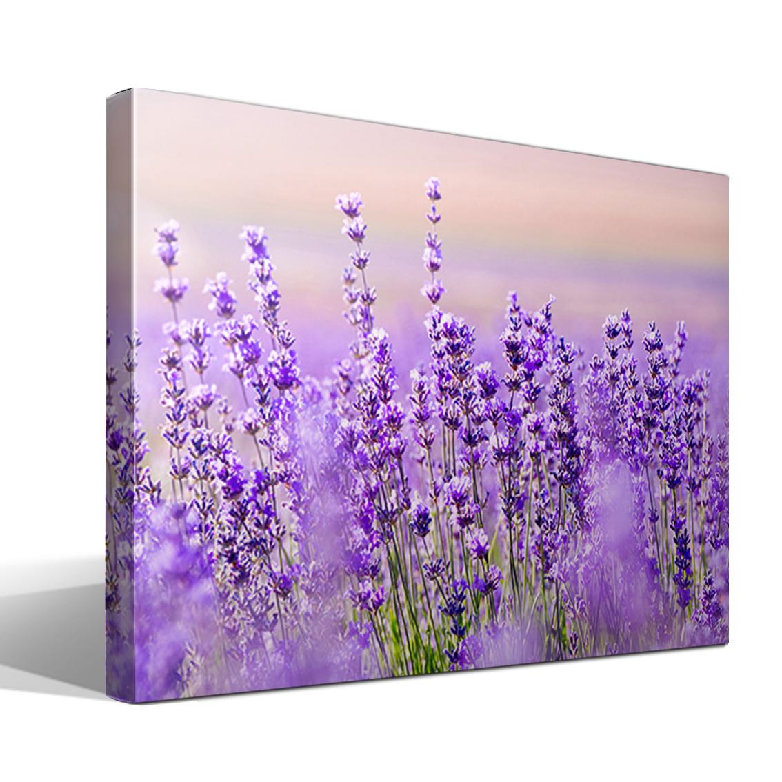 Cuadro Canvas Lavanda 1 - Impresión Fine Art Giclee - Lienzo de Algodón 100% - Bastidor de Madera de Abeto - Fabricado en España