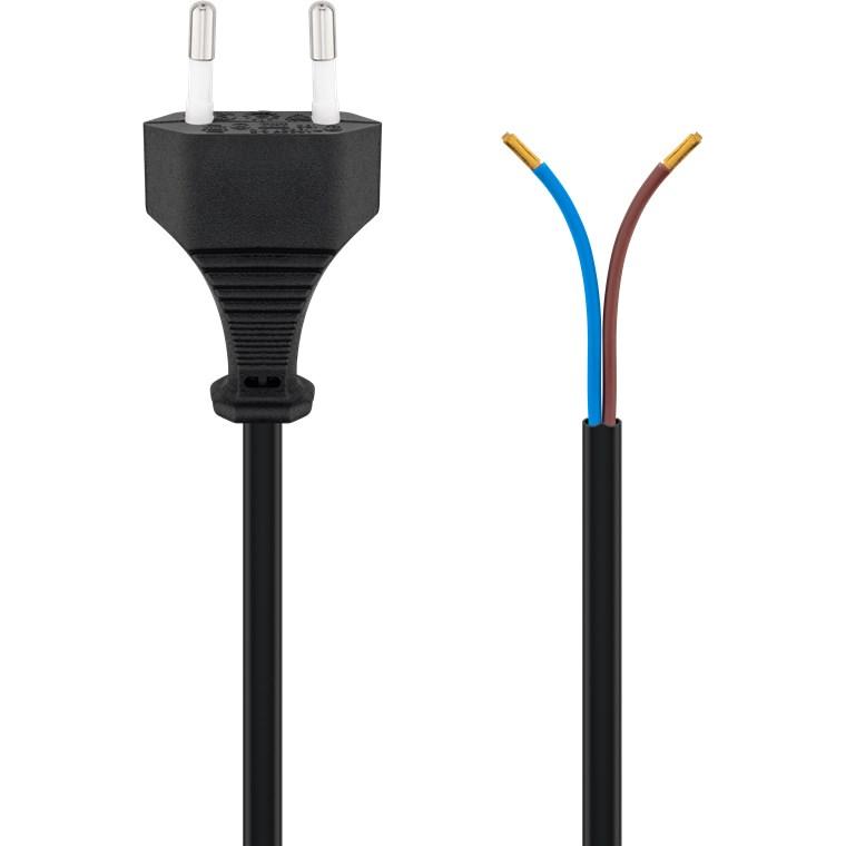 Goobay 50085 cable de transmisión Negro 1,5 m CEE7/16