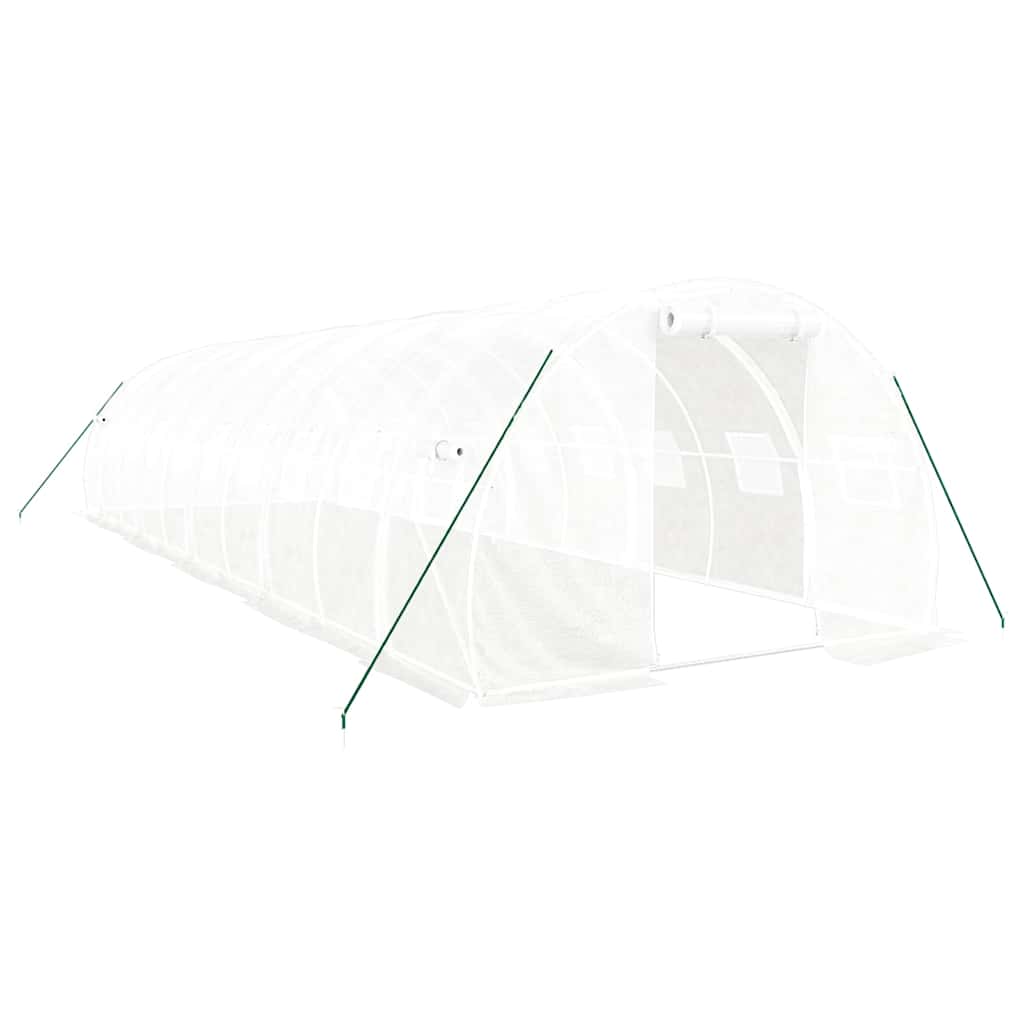 vidaXL Invernadero con estructura de acero blanco Multitalles