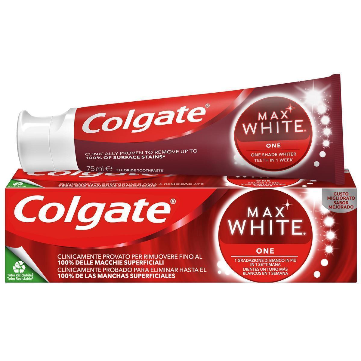 Colgate - Pasta de dientes blanqueadora Colgate Max White One 75ml