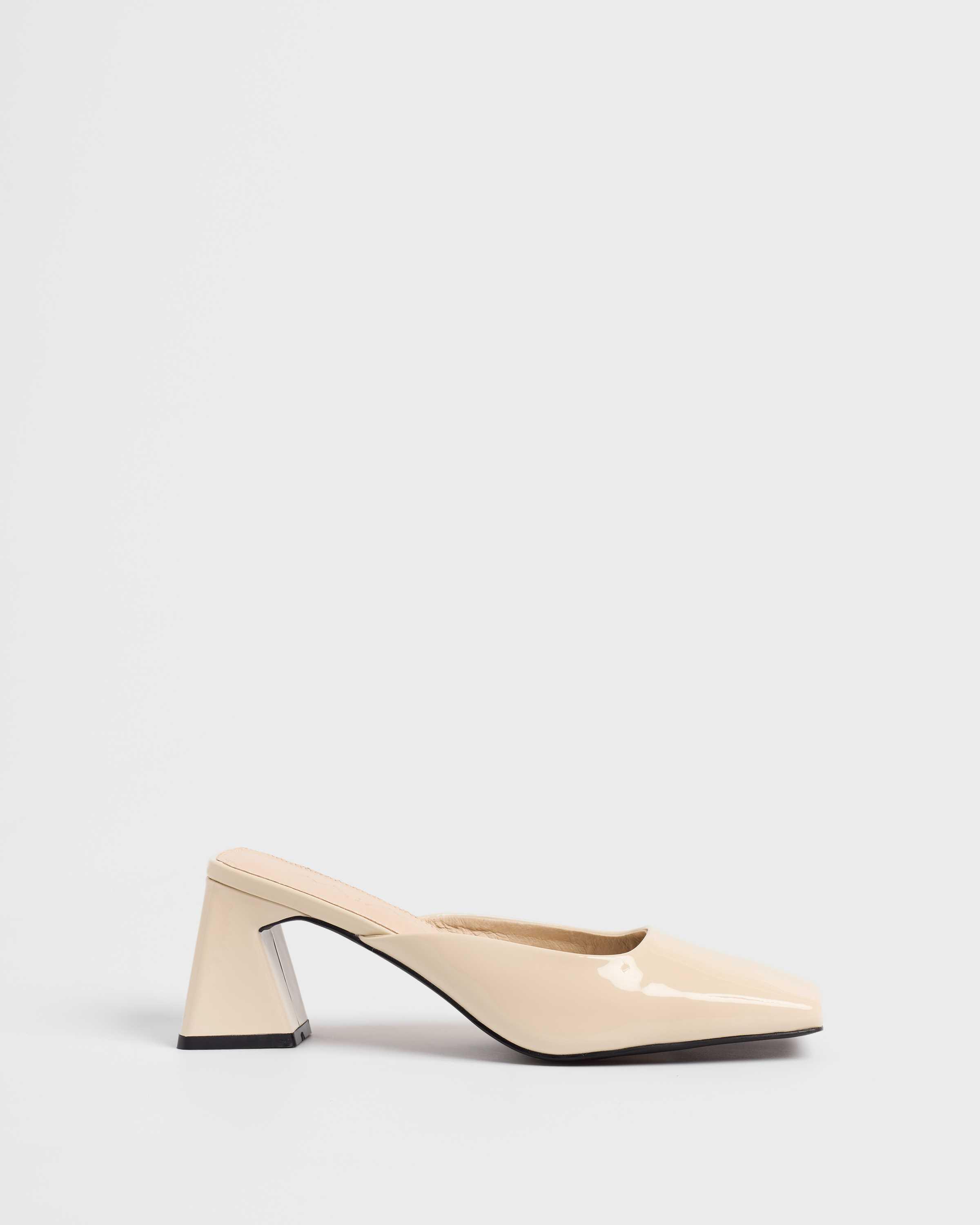 MIM Claude Zapatos de tacón destalonados para mujer color crudo en piel 9425819926858