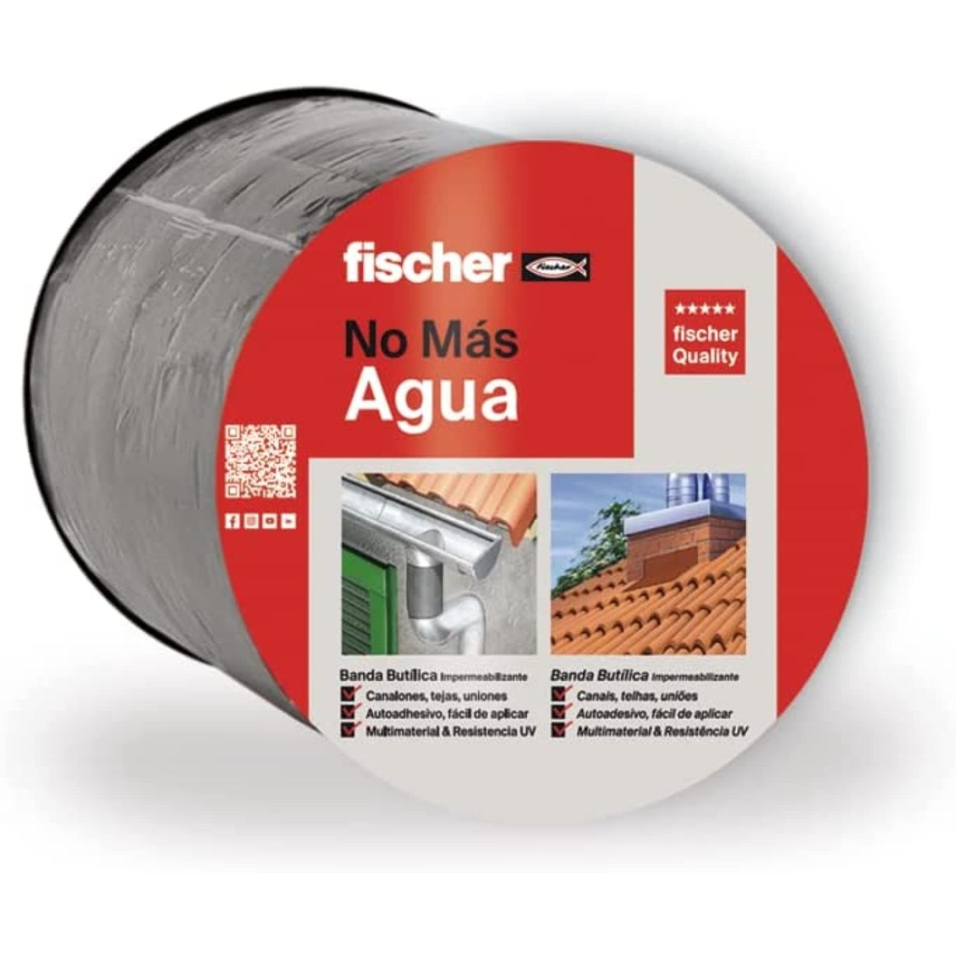 Banda butilica 10cm x10m gris 564128 fischer