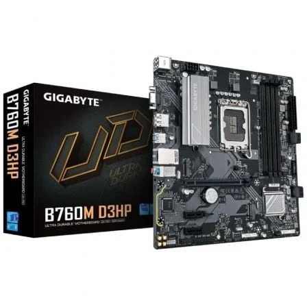 Gigabyte b760m d3hp placa base intel lga1700 4x ddr5 - m.2, sata, pcie3.0, hdmi, displayport, usb 3.2 - microatx