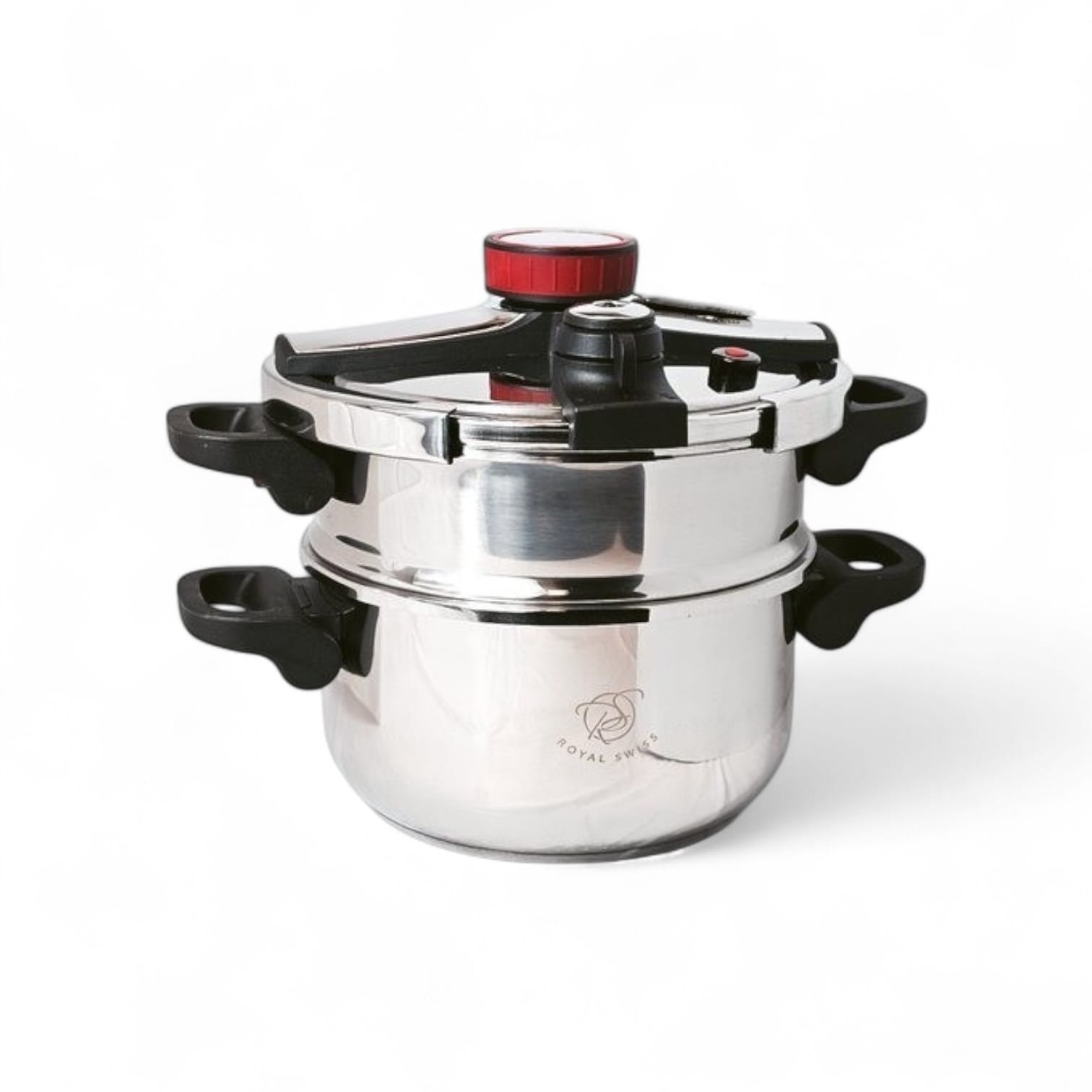 Olla a presión Royal Swiss® – olla de cocción lenta – 10 litros – olla a presión de inducción – olla a presión – cesta de vapor y tapa de cristal