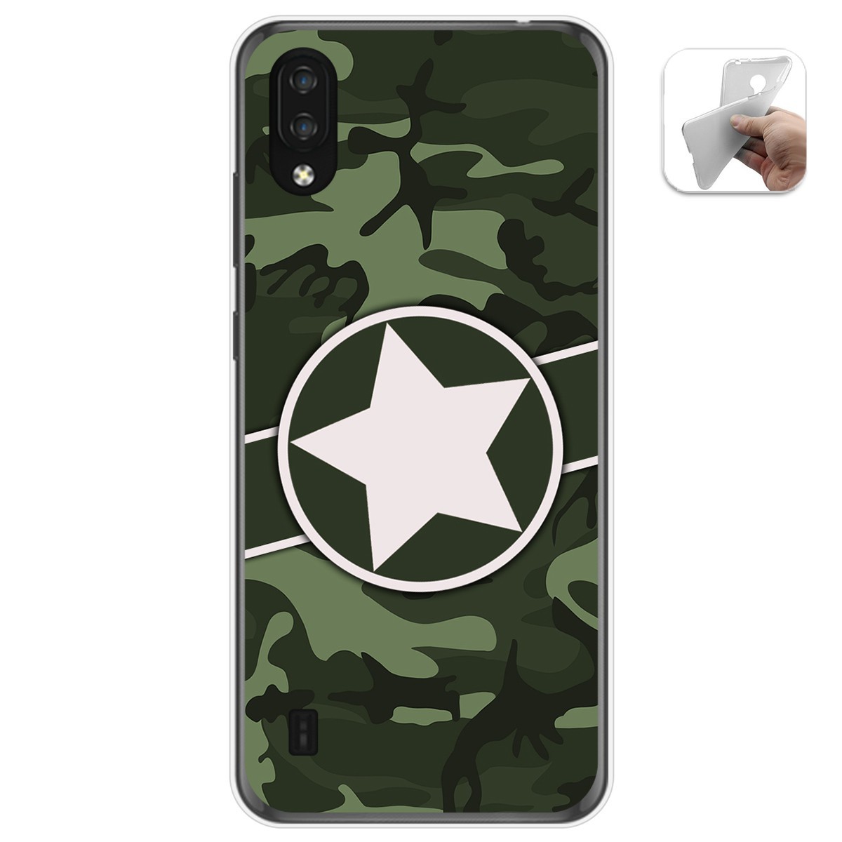 Tumundosmartphone Funda Gel Tpu para Zte Blade A5 2020 diseño Camuflaje 01 Dibujos