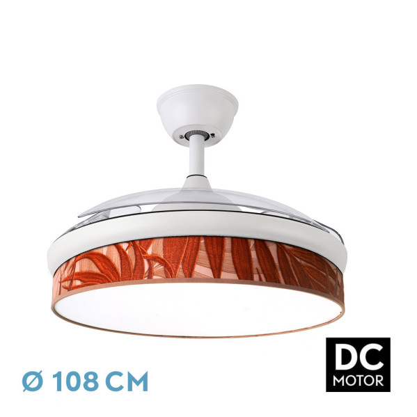 FABRILAMP  Ventilador Dc Moda Acabado Blanco/hoja Caldera108d 72 W Con 3aspas