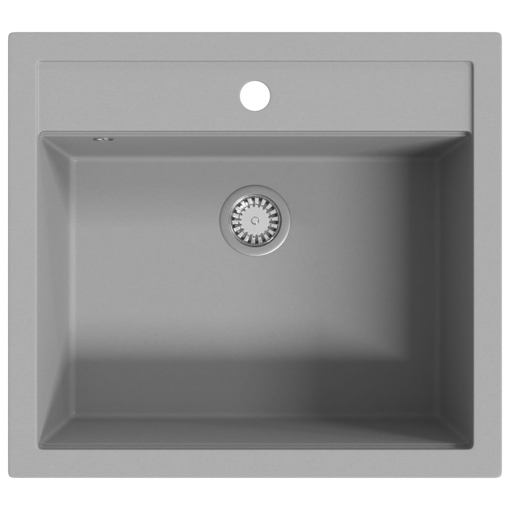 vidaXL Fregadero de Cocina de Granito con Seno Lavabo Cocina Fontanería Color Beige,  Blanco,  Gris y mas