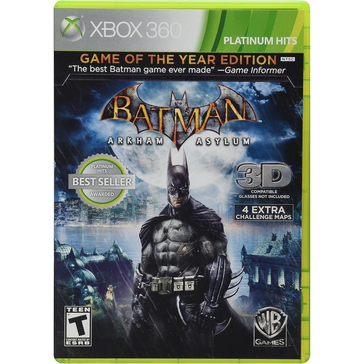 Batman: Arkham Asylum (Game of The Year) (Platinum Hits) Juego para Consola Microsoft XBOX 360