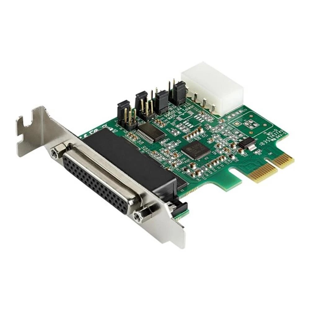 StarTech - Tarjeta sintonizadora PCI Express PEX1S953LP con 4 puertos RS-232 DB9, perfil bajo de 6,3 cm para Windows y Linux