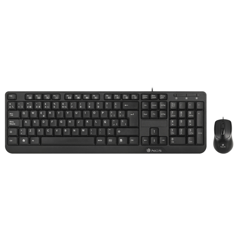 NGS Cocoa Kit Teclado Multimedia + Ratón Óptico USB