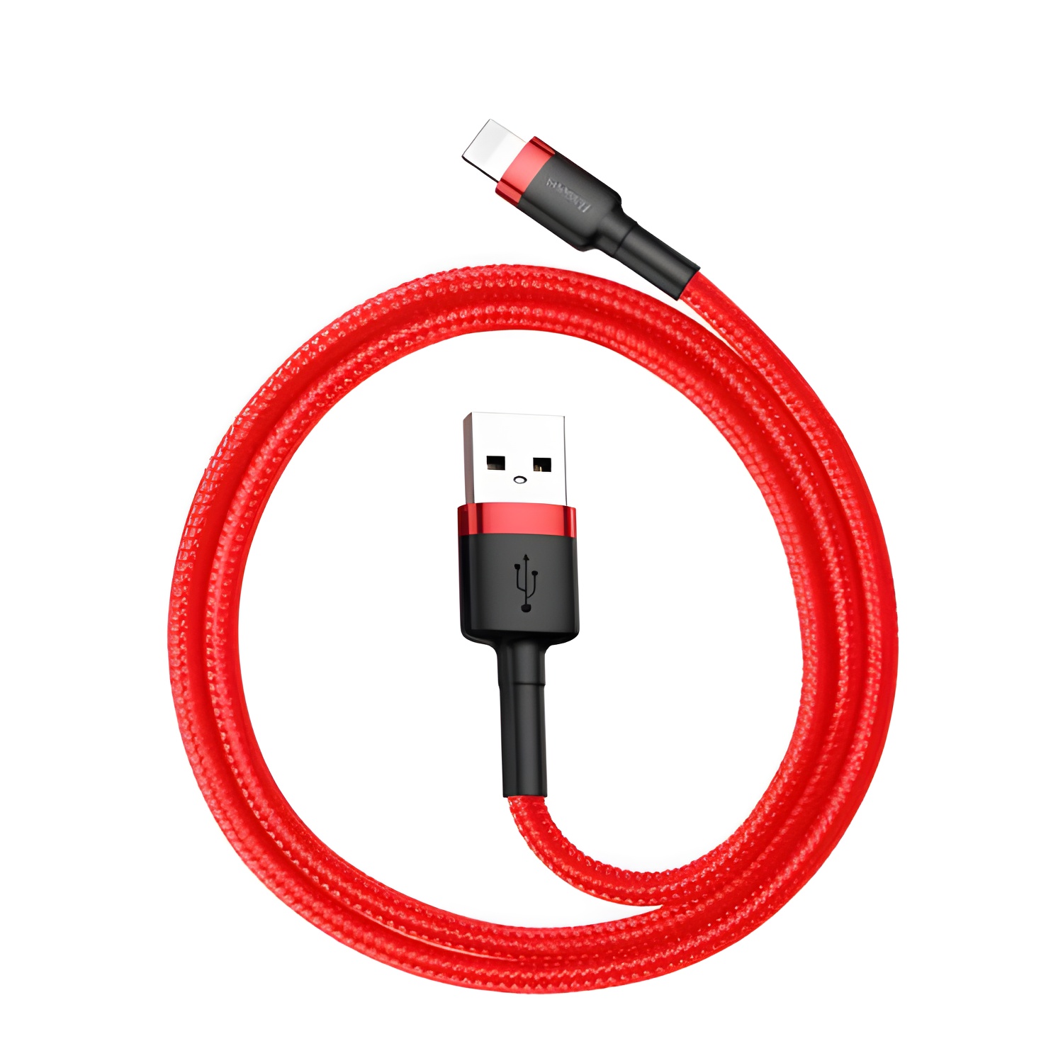 Cable de Carga Rápida y Datos Baseus Cafule para Iphone X / XS / XR / XS Max - 2.4A - Resistencia Kevlar - 50 Cm - Rojo