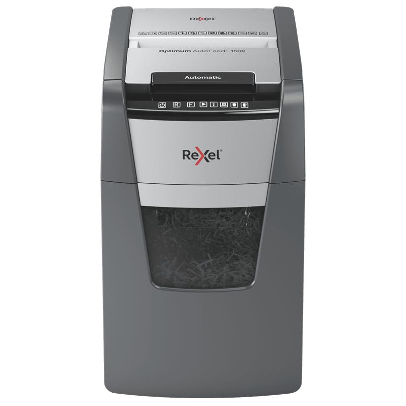Rexel Optimum Autofeed+ 150X A Triturador de papel - Corte Cruzado - 55db - Negro, Gris
