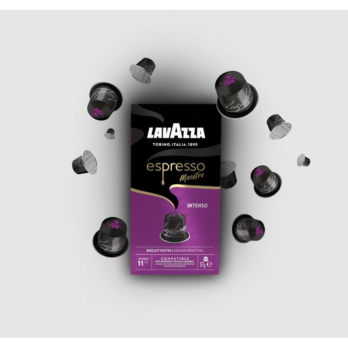Cápsulas nespresso compatibles Lavazza Espresso Maestro Intenso - Notas de Galletas - Intensidad 11/13