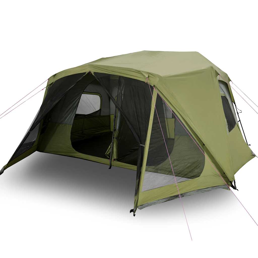 vidaXL Tienda Familiar 10 Personas Impermeable Apertura Rápida Toldo Carpa Color Gris y naranja,  Azul,  Verde y mas