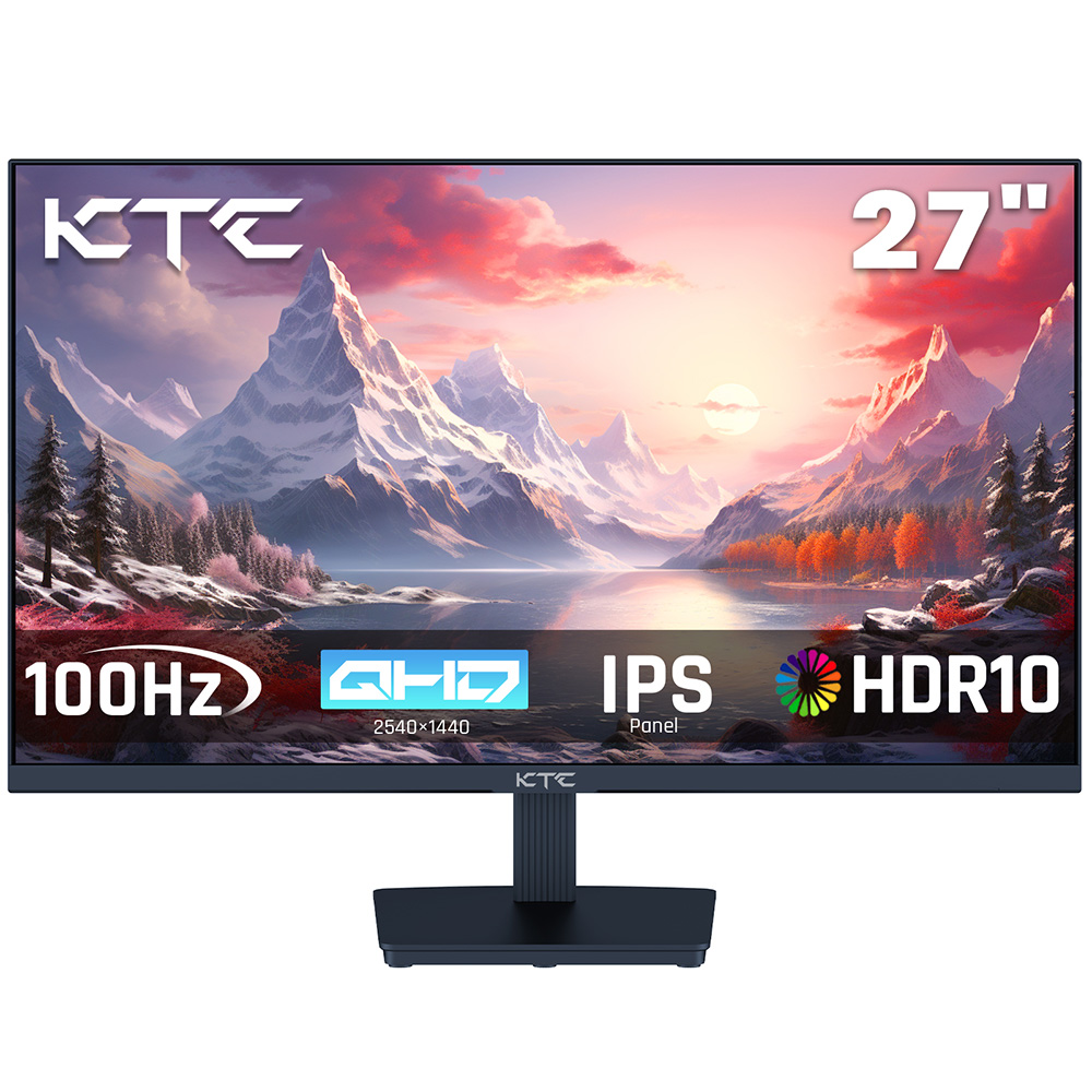 KTC Monitor Gaming 27 Pulgadas, Monitores PC Fast IPS 1440p 100Hz, Monitor de Ordenador  1ms GTG, HDR Vertical/HDMI/USB C/DP, FreeSync y G-Sync, inclinación Ajustable en Altura, H27T27 mejor precio