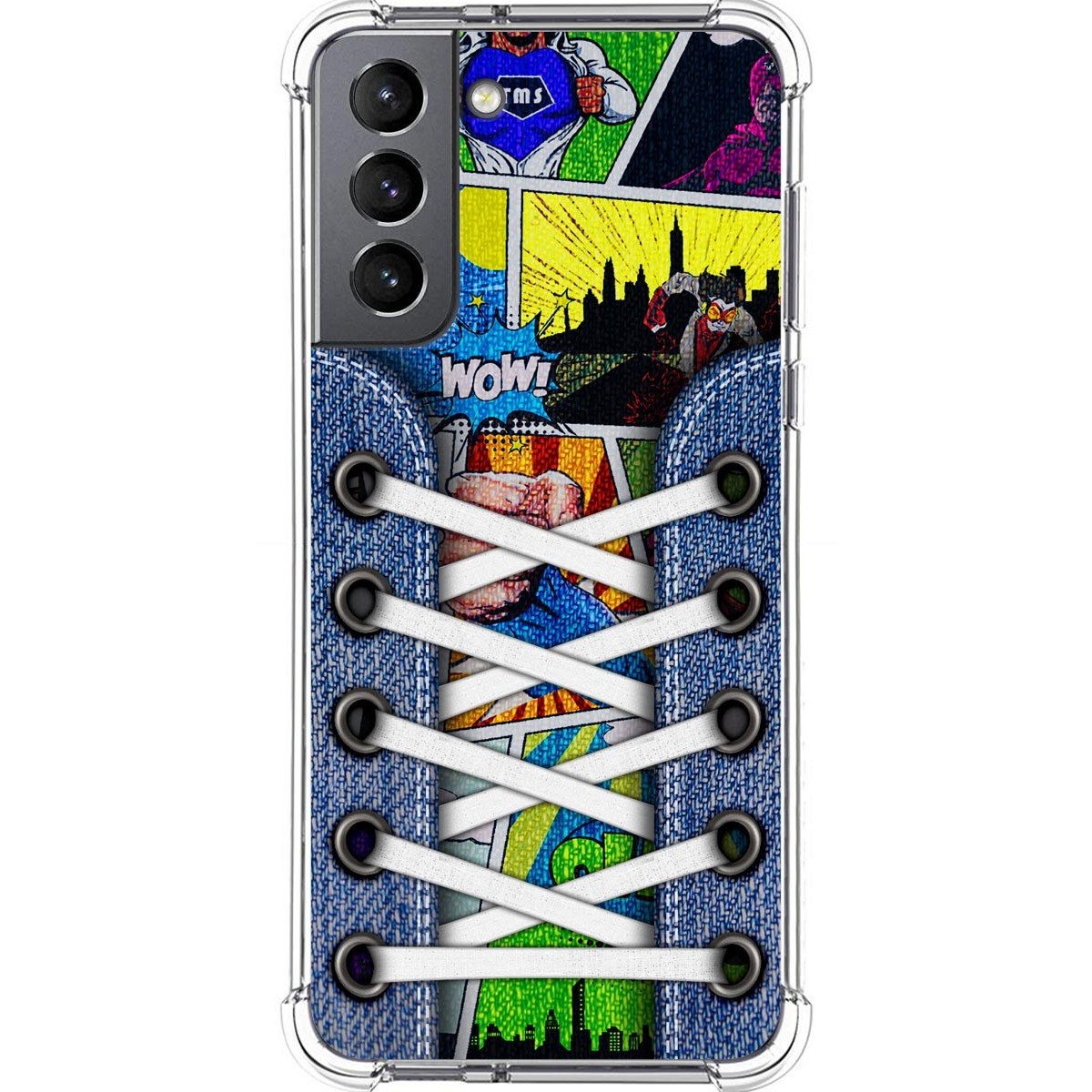 Tumundosmartphone Funda Silicona Antigolpes para Samsung Galaxy S21 5G diseño Zapatillas 14 Dibujos